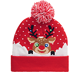 Embroidered Dasher Christmas Light Up Knitted Beanie Hats at GoPromotional