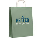 Langthwaite Large Recycled Paper Bags custom branded for retail promotions