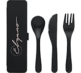 Custom printed Sumatra Portable Cutlery Sets in many colours