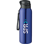 Company personalised Trenton 580ml Double Wall Vacuum Insulated Water Bottles With Straw at GoPromotional