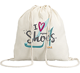 Branded Dorchester Cotton Drawstring Bags printed with your logo at GoPromotional