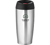 Company branded Aurelius 350ml Double Wall Stainless Steel Travel Tumblers in silver