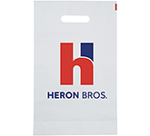 White Medium Sized Biodegradable Carrier Bags Personalised With Your Logo