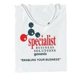 Rope Handled Plastic Carrier Bags branded with your business logo and message for events and shows