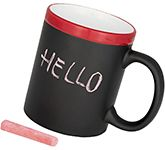 Custom branded Chalk Write Mugs for client and employee appreciation gifts at GoPromotional