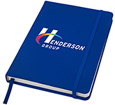Logo printed A5 Spectrum Soft Feel Notebooks - Plain Pages