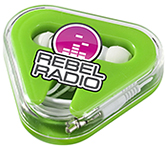 Printed Rebel Earbuds with your logo for great technology promotional giveaways