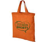 Logo printed Carolina 5oz Short Handled Tote Bags in a choice of colours