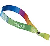 Deluxe Dye Sub Fabric Wristbands With Metal Closure at GoPromotional for festivals and events