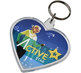 Personalised Heart Shaped Plastic Keyrings at GoPromotional