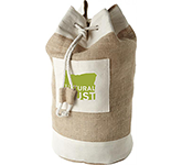 Personalised Acorn Natural Jute Duffle Bags for eco-friendly promotions at GoPromotional