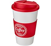 White Classic Americano Grip 350ml Take Away Mugs Branded With Your Logo At GoPromotional