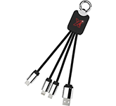 SCX Design C15 Quatro Light Up Charging Cables personalised for office promotions and giveaways