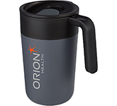 Norvik 400ml Double Walled Stainless Steel Recycled Travel Mugs printed with your logo at GoPromotional