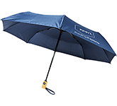 Sustainable Bologna Foldable Auto Open Mini Recycled Umbrella in many colour options