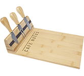 Laser engraved Colchester Magnetic Bamboo Cheese Board & Tools with your logo at GoPromotional UK