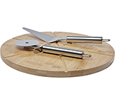 Personalised Florence Bamboo Pizza Board & Tools at GoPromotional