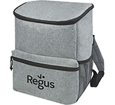 Custom printed Excursion GRS RPET Recycled Cooler Backpacks in Grey for eco-friendly promotions