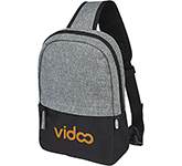 Avondale Recycled Two Tone Sling Backpacks custom branded at GoPromotional