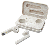 Eco-friendly promotions with custom branded Brighouse Wheat Straw True Wireless Earphones