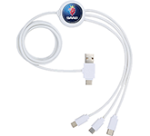 Logo printed Arctic-5-in-1 Charging Cables for tech office giveaways