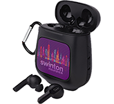 Corporate promotional Jazz True Wireless Earbuds & Speakers featuring your graphics in full colour print