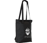 Eco-friendly New York 2-In-1 Recycled Backpack Tote Shopper Bags in black with your logo