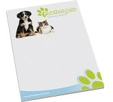A4 Notepads custom printed to each sheet with a business logo at GoPromotional