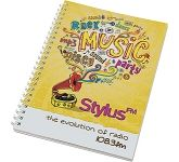 A5 Spiral Bound Notepads promotional branded with a logo for event merchandise giveaways