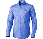 Corporate branded Vaillant Long Sleeve Oxford Shirts with a company logo for employee uniforms at GoPromotional