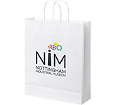 Middleham Large Twist Handled Recycled Kraft Paper Bags for retail promotions