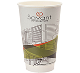 Double Walled Cubano Paper Cup - Full Colour - 455ml