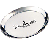 Dorchester Round Stainless Steel Serving Tray - 350 mm