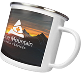 Nepal 285ml Full Colour Enamel Mugs printed in full colour with your graphics at GoPromotional