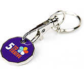Express Pound Trolley Coin Keyring - Full Colour