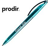 Prodir DS3.1 Pens with a transparent finish and custom printed for office promotions