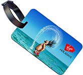 Personalised Buckle Strap Luggage Tags with full colour printing for airline and travel sector promotions