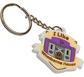 60mm 2D Soft Flexible PVC Keyrings moulded with your logo at GoPromotional