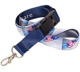 15mm Dye Sublimation Flat Polyester Lanyards personalised with a logo for corporate promotions