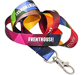 20mm Express Dye Sublimation Flat Polyester Lanyards custom printed for exhibitions and tradw shows