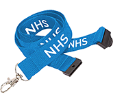Promotional 15mm Express Flat Polyester Lanyards personalised with your logo for staff and employees