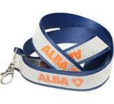 15mm Glitter Covered Polyester Lanyards custom branded with your logo