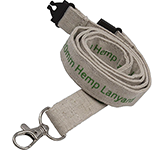 20mm Hemp Cotton Lanyards brand with your company details and logo