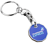 Pound Trolley Coin Keyrings printed with your logo in full colour