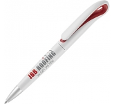 Logo promotional printed Swan Pens in a range of trim colour options at GoPromotional