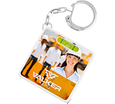 Promotional ColourBrite Spirit Level Keyring Tape Measures branded with a full colour logo at GoPromotional