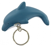 Dolphin Keyring Stress Toys bespoke branded with a logo at GoPromotional