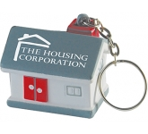 Custom printed House Keyring Stress Toys with your logo for property and estate agent promos at GoPromotional