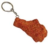 Promotional Fried Chicken Keyring Stress Toys for fast food and takeaway brand marketing