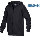Gildan Heavy Blend Youth Zipped Hoodies branded at GoPromotional with company logos